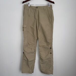 MARMOT Womens 6 Khaki Adjustable Length Nylon Cargo Hiking Pants HH12